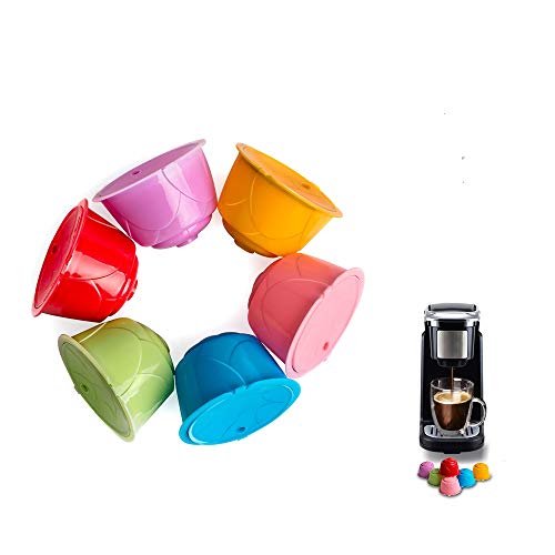 Nullnet Filtro de café Reutilizable, Colorida cápsula de café Recargable, Universal, Compatible con café, Filtro para Tazas, para Dolce Gusto, gotero de café Reutilizable