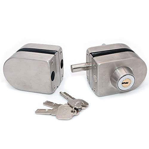 NUZAMAS Cerradura de la puerta de vidrio, cerradura de seguridad, cerradura de la puerta de vidrio de acero inoxidable 304 con 3 llaves,vitrina adecuada para el baño del hotel de vidrio de 8-12mm NUZAMAS Cerradura de la puerta de vidrio, cerradura de seguridad, cerradura de la puerta de vidrio de acero inoxidable 304 con 3 llaves,vitrina adecuada para el baño del hotel de vidrio de 8-12mm
