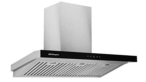 Orbegozo DS 63190 IN - Campana extractora 90 cm, Clase A, filtros de aluminio profesionales desmontables, extracción 636,2 m3/h, iluminación LED, 3 niveles de potencia