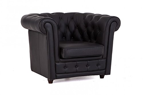 Oui Home - Sillón Chester Piel Negra Oui Home - Sillón Chester Piel Negra