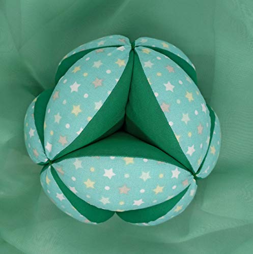 Pelota Montessori - Estrellas Multicolor Verde