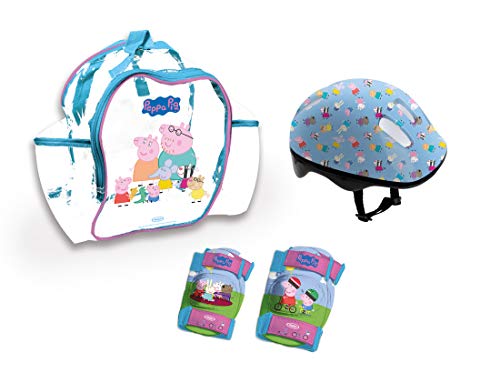 Peppa Pig Mochila+Casco+Protecciones (OPEP004), Multicolor (DARPEJE 1)