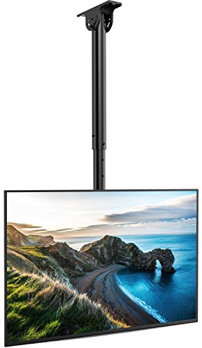 PERLESMITH Soporte para TV - Soporte Giratorio Ajustable para TV para Pantalla de 26 a 55 Pulgadas - Soporte de Techo para TV de Movimiento Completo, soporta hasta 45 kg con VESA 400 x 400 PERLESMITH Soporte para TV - Soporte Giratorio Ajustable para TV para Pantalla de 26 a 55 Pulgadas - Soporte de Techo para TV de Movimiento Completo, soporta hasta 45 kg con VESA 400 x 400