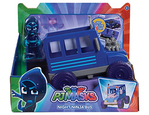 PJ Masks Autobús Ninja Nocturno (Bandai 24575) , Modelos/colores Surtidos, 1 Unidad