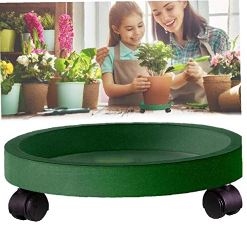 Planta Caddy, Planta de tiesto Soporte con 3 ruedas universal, 25cm de la carretilla de palets bandeja, la bandeja móvil Planter platos de maceteros para planta de flor en maceta interior al