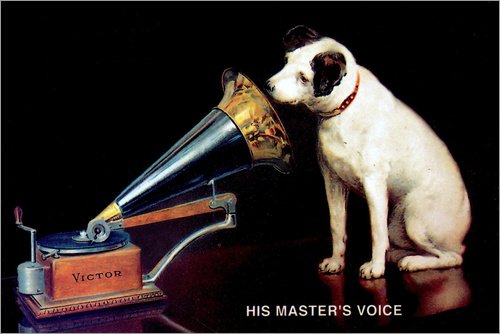 Póster 90 x 60 cm: Victor Grammophon - His Master's Voice de François Barraud - impresión artística, Nuevo póster artístico