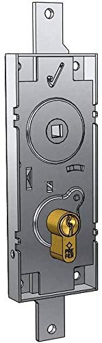 PREFER Cerradura para basculante/Garaje, Cilindro de Perfil Europeo Entre Ejes, 70 mm, manija de Folle PREFER Cerradura para basculante/Garaje, Cilindro de Perfil Europeo Entre Ejes, 70 mm, manija de Folle
