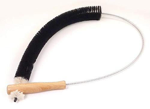 Prime - Cepillo flexible para radiadores (120 cm, 100% pelo de cabra, como imán para el polvo, cepillo para calefacción, plumero, cepillo)