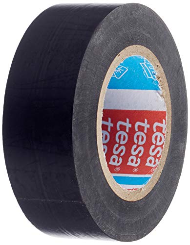 Propac Z-NPA1910N - Cinta aislante de PVC Tesa 53988, color negro, ancho 19 mm, paquete de 10 rollos