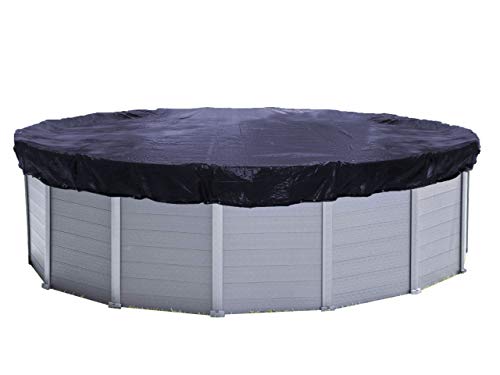 QUICK STAR Solar Cubierta de Piscina de Invierno Redonda 200g / m² para Piscina 320-366 cm Dimensiones de Lona ø 420 cm Negro