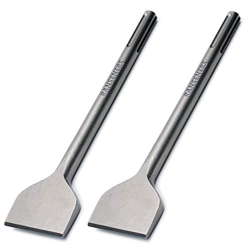 RANSENERS® Cincel de espátula ancho SDS-Max, cincel para azulejos, 1 * (juego de 2 piezas), 75 * 300 mm, hecho de acero súper endurecido RANSENERS® Cincel de espátula ancho SDS-Max, cincel para azulejos, 1 * (juego de 2 piezas), 75 * 300 mm, hecho de acero súper endurecido