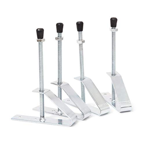 Relaxdays - 4 Soportes de pared para neumaticos, 13.5 x 2.5 x 18.5 cm, Acero con tapones de goma Relaxdays - 4 Soportes de pared para neumaticos, 13.5 x 2.5 x 18.5 cm, Acero con tapones de goma