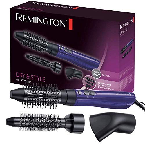 Remington AS800 Dry & Style - Moldeador de Aire Caliente, Cepillo Térmico de 21 - 38 mm, 800 W, Cerámica, Turmalina, Iónico, 3 Accesorios Remington AS800 Dry & Style - Moldeador de Aire Caliente, Cepillo Térmico de 21 - 38 mm, 800 W, Cerámica, Turmalina, Iónico, 3 Accesorios