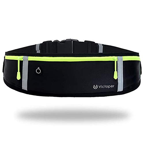 Riñonera Running para Correr, Impermeable, para Entrenamiento, Viajes y más, con Tiras Reflectantes y Orificio para Auriculares, Ideal para Todo Tipo de teléfonos Riñonera Running para Correr, Impermeable, para Entrenamiento, Viajes y más, con Tiras Reflectantes y Orificio para Auriculares, Ideal para Todo Tipo de teléfonos