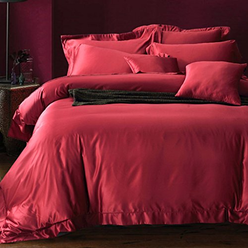 Ropa de cama de conjuntos de planos, verano de doble cara de seda de hielo de 4 piezas del juego de cama-1,5 / 1,8 / 2,0 M Cama ( Color : B , Tamaño : 1.8m/6Feet bed )
