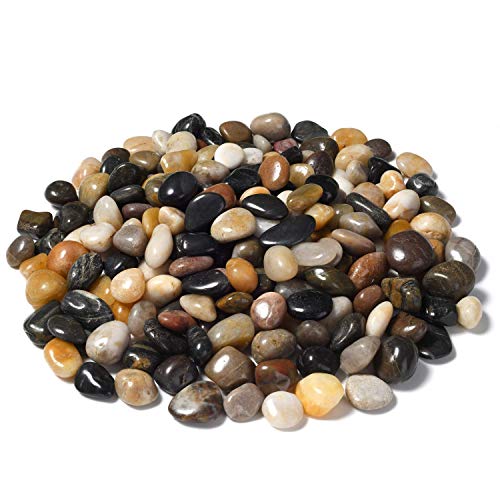 Ruiuzioong - Piedras decorativas, cantos rodados, pulidas, 0,9 kg, piedras de colores surtidos, naturales, pequeñas piedras decorativas de río Ruiuzioong - Piedras decorativas, cantos rodados, pulidas, 0,9 kg, piedras de colores surtidos, naturales, pequeñas piedras decorativas de río