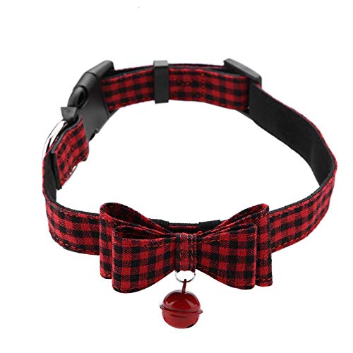 SALUTUYA Collar para Perro con Campana, diseño de Hebilla, para(Red Box, M)