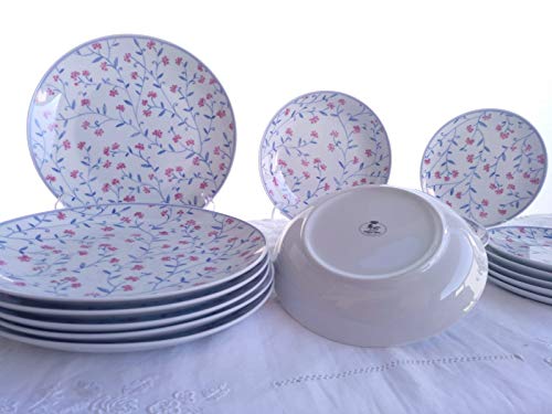 Santa Clara Azalea-Vajilla Porcelana 6 Servicios 18 Piezas Blanca Decorada Santa Clara Azalea-Vajilla Porcelana 6 Servicios 18 Piezas Blanca Decorada