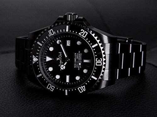 SDFASD Relojes De Lujo A Estrenar para Hombres, Acero Inoxidable, Gradiente Mecánico Automático, Negro, Zafiro, Cistales, Bisel De Cerámica, Pesado, 44 Mm, Negro Completo SDFASD Relojes De Lujo A Estrenar para Hombres, Acero Inoxidable, Gradiente Mecánico Automático, Negro, Zafiro, Cistales, Bisel De Cerámica, Pesado, 44 Mm, Negro Completo