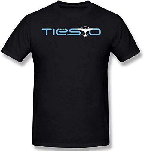 shangfeng Tiësto Men's Basic Short Sleeve T-Shirt Black