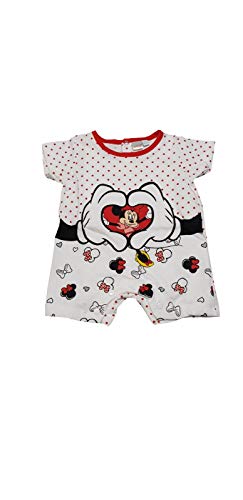 Sicem International Srl Pijama para niña Disney Minnie de verano de algodón jersey canastilla para bebé (B2WD101533 rojo, 0-1 mes)