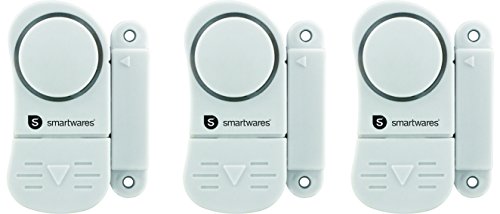 Smartwares 10.017.13 (SC07/3) Alarmas para Puertas y Ventanas, Blanco, Set de 3 Piezas