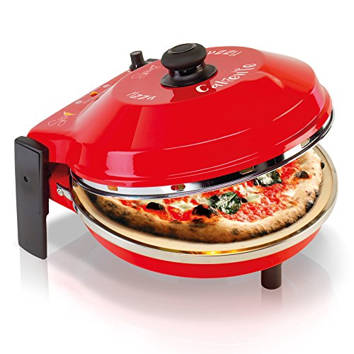 Spice – Horno Pizza Diavola y Caliente con piedra refractaria 400 grados. Resistencia circular Pietra 32 CM Rosso Spice