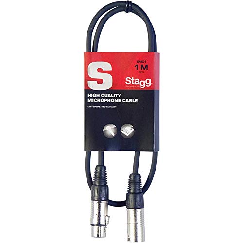 Stagg SMC1 Cable de micrófono de 1 metro XLR-m a XLR-f