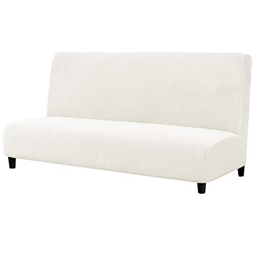 subrtex Funda Sofa Cama sin Brazos Clic Clac Elastica Fundas de Sofa sin Reposabrazos Apoyabrazos Ajustable Anti Arañazos (Cream) subrtex Funda Sofa Cama sin Brazos Clic Clac Elastica Fundas de Sofa sin Reposabrazos Apoyabrazos Ajustable Anti Arañazos (Cream)