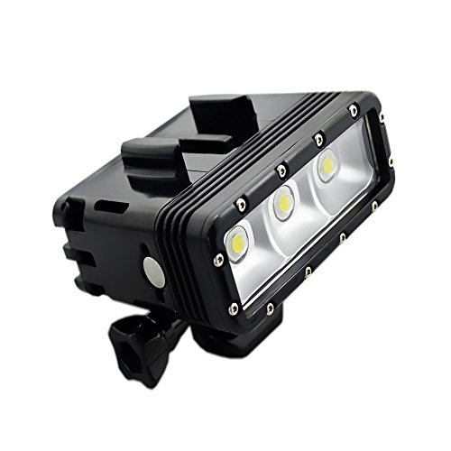 SupTig alta potencia regulable doble recargable impermeable LED luz de vídeo Fill buceo bajo el agua Luz Luz de noche para GoPro Hero5/5S/4/4S/3 +/3/2 SJCAM SJ4000/SJ5000/sj6000/SJ7000 Xiaoyi