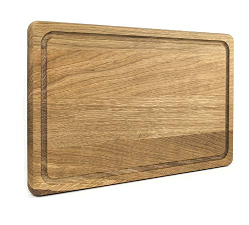Tabla de cortar de cocina profesional de madera maciza de roble de primera calidad, antideslizante, antibacteriana, antioxidante, antimoho, perfecta para cortar carnes, embutidos, pizzas, pan Tabla de cortar de cocina profesional de madera maciza de roble de primera calidad, antideslizante, antibacteriana, antioxidante, antimoho, perfecta para cortar carnes, embutidos, pizzas, pan