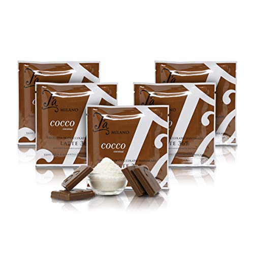 Tableta de Chocolate con Leche y Coco, 36% Cacao - 50 gr (Paquete de 5 Piezas)