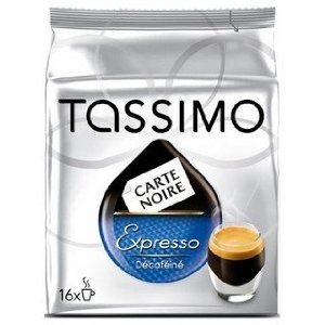Tassimo - Carte noire expresso decafeine pack de 6, 6 x 16 t-discs