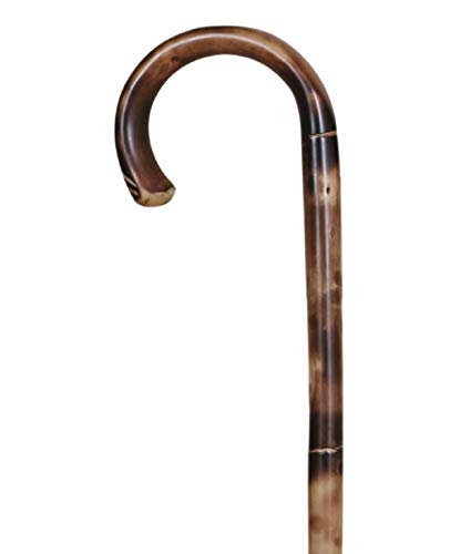 The Walking Stick Company - Bastón de madera de castaño macizo con forma de palo de pastor, 92,5 cm