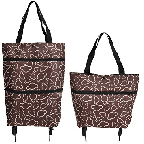 THETHO Bolsa de la Compra Plegable con 2 Ruedas, 2 en 1 Bolsa de Carrito de Compra con Ruedas Reutilizable para Hogar Supermercadoa Bolsa de Viaje de Compras de Gran Capacidad THETHO Bolsa de la Compra Plegable con 2 Ruedas, 2 en 1 Bolsa de Carrito de Compra con Ruedas Reutilizable para Hogar Supermercadoa Bolsa de Viaje de Compras de Gran Capacidad