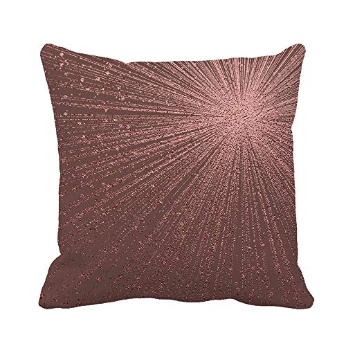 Throw Pillow Cover Gold Glossy Rose Quartz Pattern Abstract Shiny Luxury Sparkling Funda de Almohada Funda de Almohada Cuadrada Decorativa para el hogar Funda de cojín
