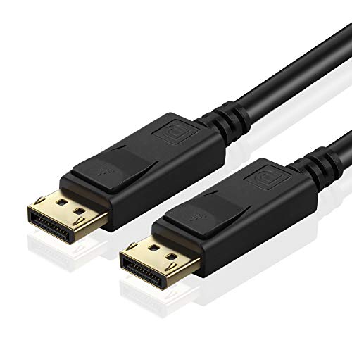 TNP Cable DisplayPort a DisplayPort, DP 1.4 para Pantalla 8K @ 60Hz, 4K @ 144Hz HBR3, 32.4Gbps, HDCP 2.2, DSC 1.2, HDR, Compatible con PC, Tableta 2K 4K 8K 144hz Monitor (10 pies/ 3M)