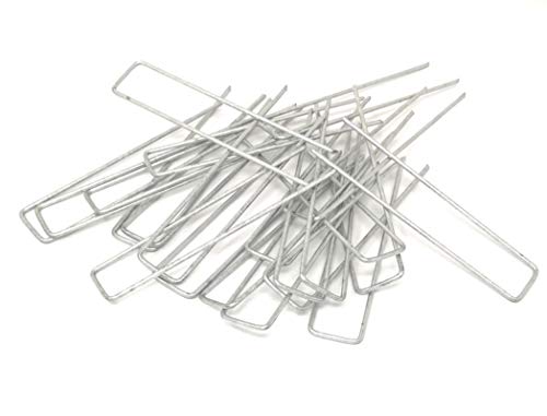 Top Garden – Estacas de lona y lona para mantillo, 100 estacas galvanizadas, para invernadero de jardín y césped, de hierba sintética, longitud 150 cm, ancho 25 mm y grosor 2,9 mm Top Garden – Estacas de lona y lona para mantillo, 100 estacas galvanizadas, para invernadero de jardín y césped, de hierba sintética, longitud 150 cm, ancho 25 mm y grosor 2,9 mm