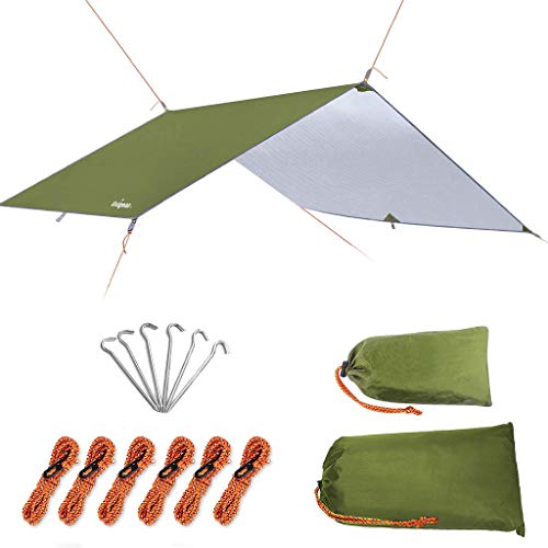 Unigear Toldo Lona Tienda de Campaña Impermeable Carpas Camping Parasol para Tienda Plegable Sombrilla Refugio Portátil Ligero a Prueba de Agua Viento Lluvia Excursiones (300 * 400cm, Verde)