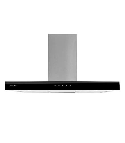 Universal Blue - Campana Decorativa de Cristal en T 90 cm - Eficiencia Energética A+ - Potencia 650m3/h - 3 velocidades