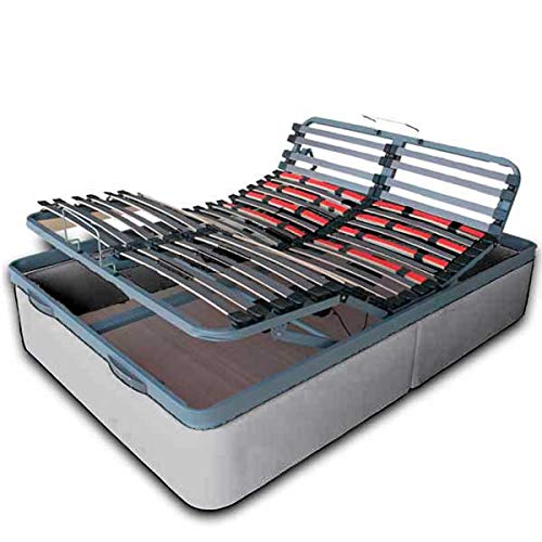 VentadeColchones Canapé Articulado Abatible de Gran Capacidad con Mando Inalámbrico + App Móvil Polipiel Plata, Medidas 150 x 190 cm con Mando inalámbrico VentadeColchones Canapé Articulado Abatible de Gran Capacidad con Mando Inalámbrico + App Móvil Polipiel Plata, Medidas 150 x 190 cm con Mando inalámbrico