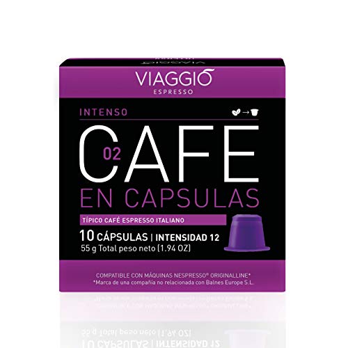 Viaggio Espresso Cápsulas de café compatibles con máquinas Nespresso Intenso (120 Cápsulas)