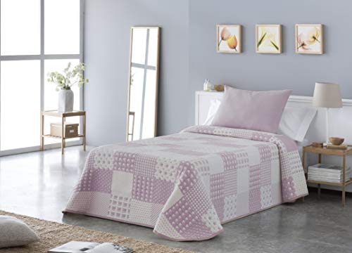 Vialman Colcha, Rosa, Cama 90: 180cm X 270cm