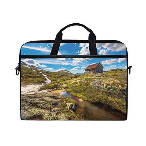 VICAFUCI Nuevo Bolso para portátil de 15-15.4 Pulgadas,Casa abandonada en el Desierto por la Ladera del río con Piedras Highland Landscape VICAFUCI Nuevo Bolso para portátil de 15-15.4 Pulgadas,Casa abandonada en el Desierto por la Ladera del río con Piedras Highland Landscape