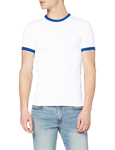 Vintage Supply Ringer Camiseta, Multicolour (Royal and White Royal and White), XX-Large para Hombre