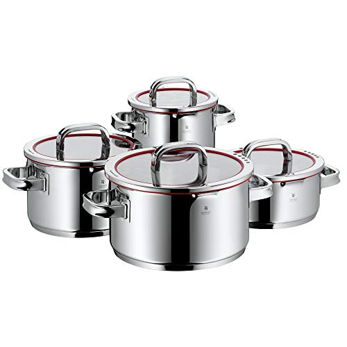 WMF Function 4 - Batería de Cocina, 4 Piezas Acero Inoxidable, 1 Olla Grande de 5.7 L, 1 Olla Mediana de 3.3 L, 1 Olla Pequeña de 1.9 L y 1 Cacerola de 3.4 L, Apta para Todo Tipo de Cocinas WMF Function 4 - Batería de Cocina, 4 Piezas Acero Inoxidable, 1 Olla Grande de 5.7 L, 1 Olla Mediana de 3.3 L, 1 Olla Pequeña de 1.9 L y 1 Cacerola de 3.4 L, Apta para Todo Tipo de Cocinas
