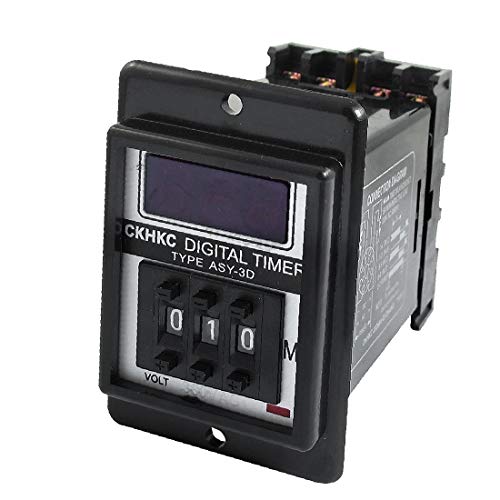 X-DREE Carril DIN DPDT 8-Pin 1-999M Temporizador digital Relé de tiempo 380VAC ASY-3D w Socket (2744a3a1604712fa0733623b0a0ed36d)