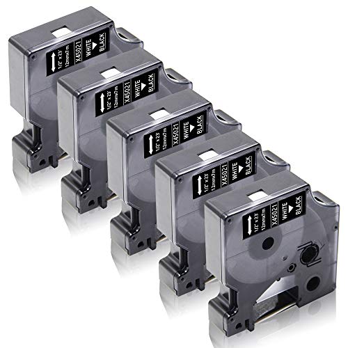 Xemax Compatible Cinta 12mm x 7m Reemplazo para Dymo 45021 S0720610 Casete para Dymo LabelManager 160 210D 360D 280 420P 500TS PC II PnP, LabelPoint 150 200 350 400 450 Duo, Blanco sobre Negro, 5-Pack Xemax Compatible Cinta 12mm x 7m Reemplazo para Dymo 45021 S0720610 Casete para Dymo LabelManager 160 210D 360D 280 420P 500TS PC II PnP, LabelPoint 150 200 350 400 450 Duo, Blanco sobre Negro, 5-Pack