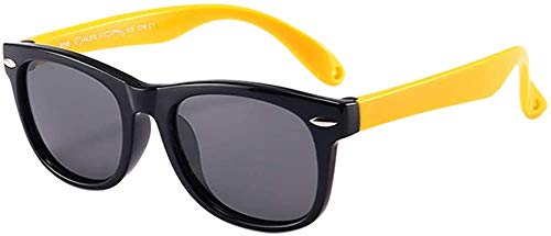 XGBDTJ- Niños Polarizadas Gafas De Sol - Vida de Moda Uv Sombra Playa Gafas De Protección Contra La Cepa Ojos Gafas Gafas Marco Oval Para Niños De 3-12 Años De Edad