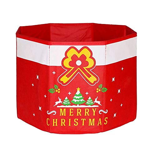 XMYNB Decoraciones Navideñas Caja De Fondo De Árbol De Navidad Cubierta De Pie Base Caja De Almacenamiento No Tejida Caja Decorativa De Árbol De Navidad No Tejida 28 * 38Cm2